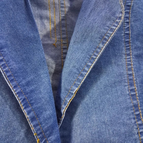 Fashionable Denim Collar Neck Jackets - Picture 4 of 5